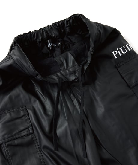 PiUDA PU Leather Cargo Pants