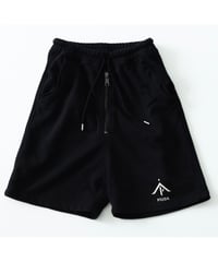 PiUDA ZIP sweat short pants Black