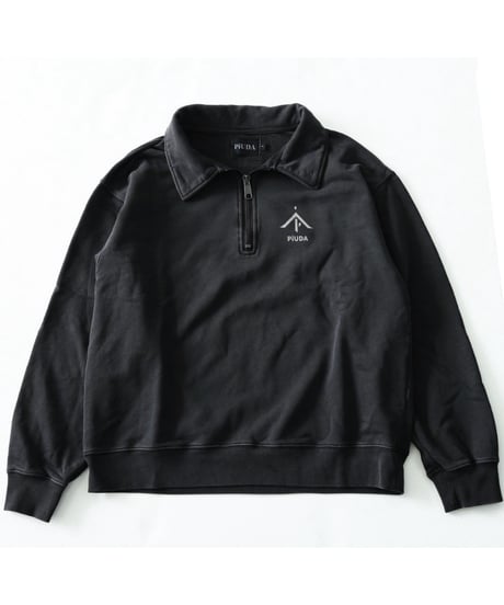 PiUDA ZIP sweat Long Sleeve Charcoal Black