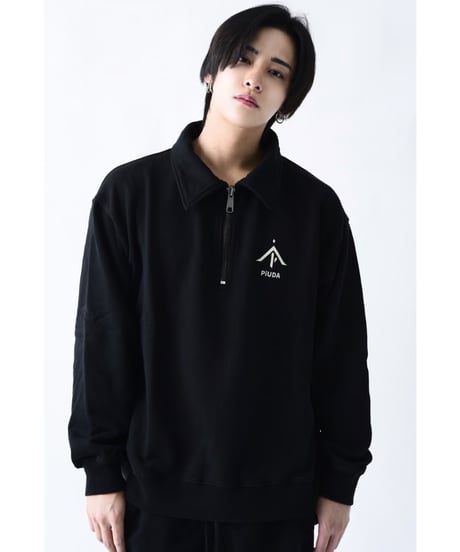 PiUDA ZIP sweat Long Sleeve  Black