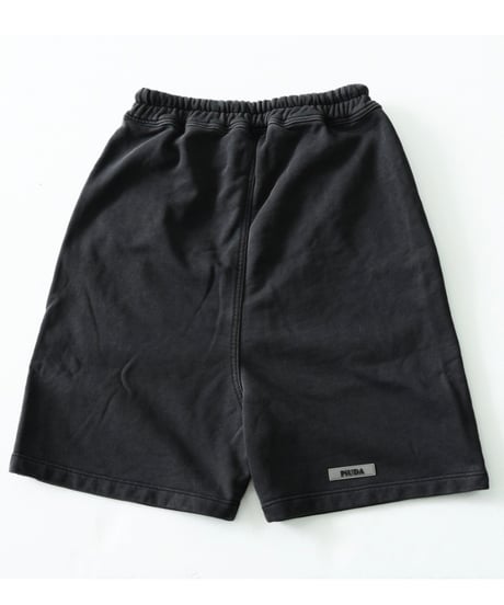 PiUDA  ZIP sweat short pants  Charcoal Black