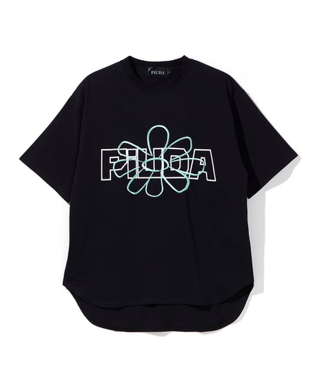 PiUDA Flower Logo T-Shirt（ブラック）