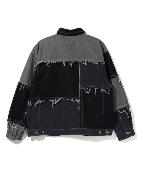 PiUDA Zip Custom Denim Jacket（ブラック）