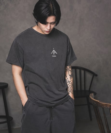 PiUDA  Logo T-Shirt  Charcoal Black