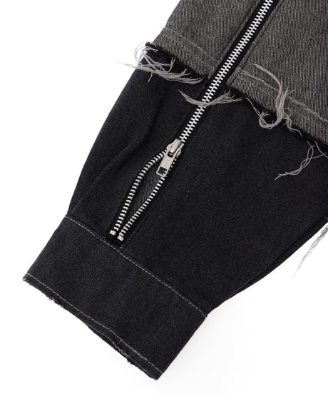 PiUDA Zip Custom Denim Jacket（ブラック）