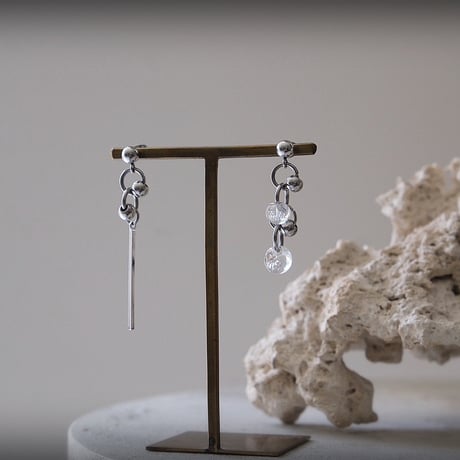 947A再販 パール 鈴丸 シルバー 大ぶり ハンドメイド ピアス イヤリング