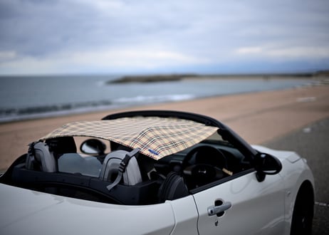 【Copen AirTop®︎/チェック柄・ベージュ】最新2026モデル　コペン専用ビキニトップ（基本送料込）