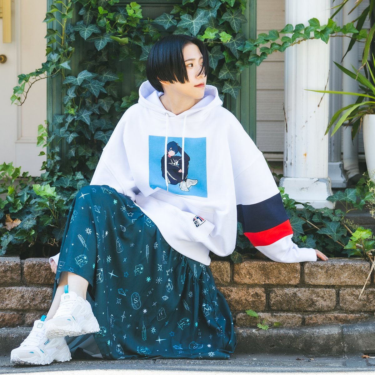 FILA×そらる グラフィックプリントリラックスパーカー | Special