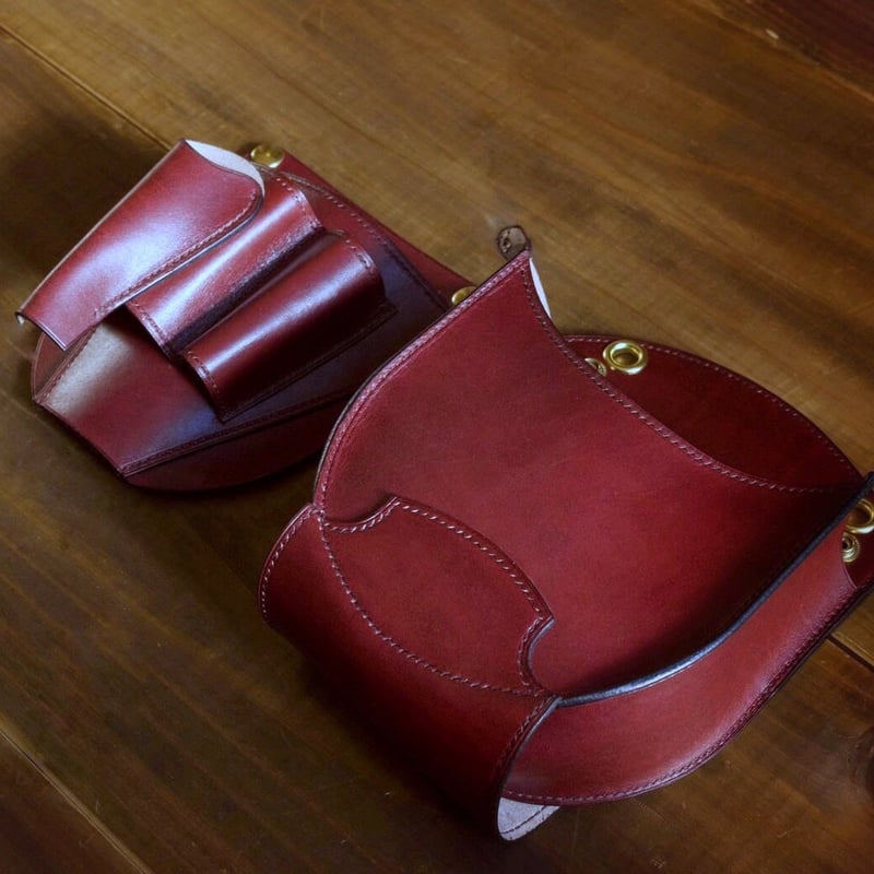 受注製作品 染色仕上げのフローリストケースor02 | Origin leather work