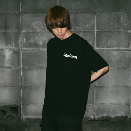 心臓放出Tシャツ-Black-