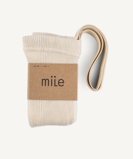 【 LAST1 / 0-3m 】mile - tights with braces - creamy