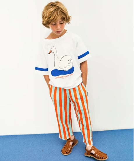 Weekend House Kids - kids swan t-shirt - white