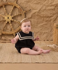 Rylee+Cru -  sailor romper - black