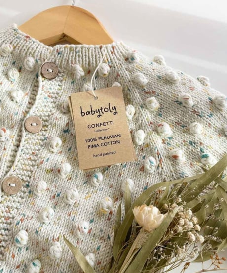 【 confetti 】babytoly - popcorn cardigans
