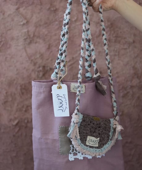LOOP × Tammy - patchwork tote bag - pink/blue