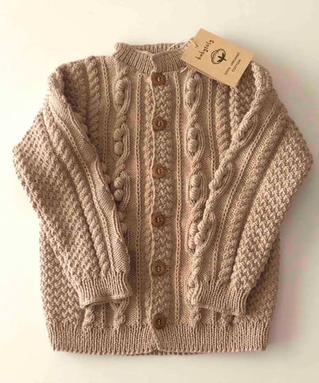 babytoly - cable popcorn cardigans