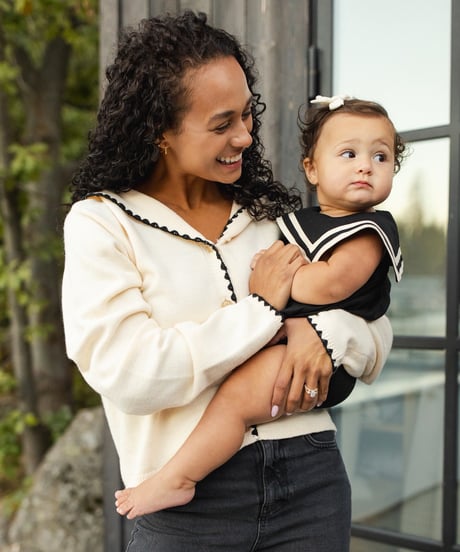 Rylee+Cru -  sailor romper - black