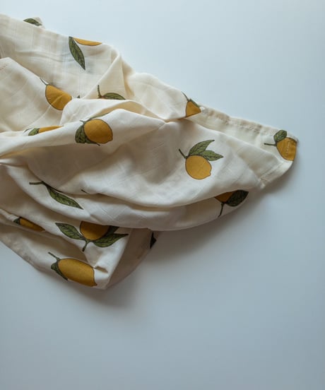 konges sløjd - 3 pack muslin cloth gots - mon grand citron