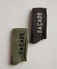 Façade - ribbed cotton tube socks - 2pack