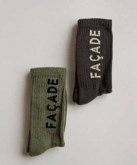 Façade - ribbed cotton tube socks - 2pack
