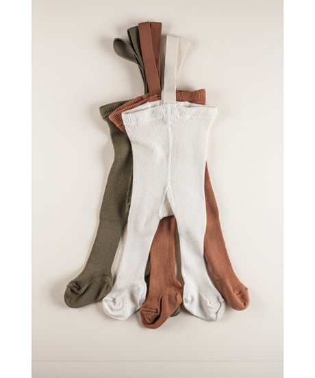 【 LAST1 / 0-3m 】mile - tights with braces - creamy
