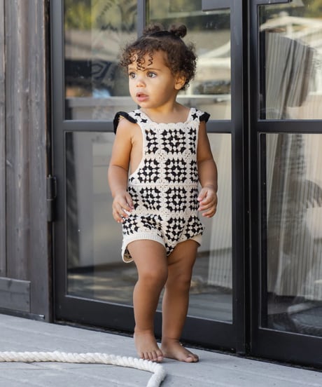 Rylee+Cru -  crochet romper - abstract