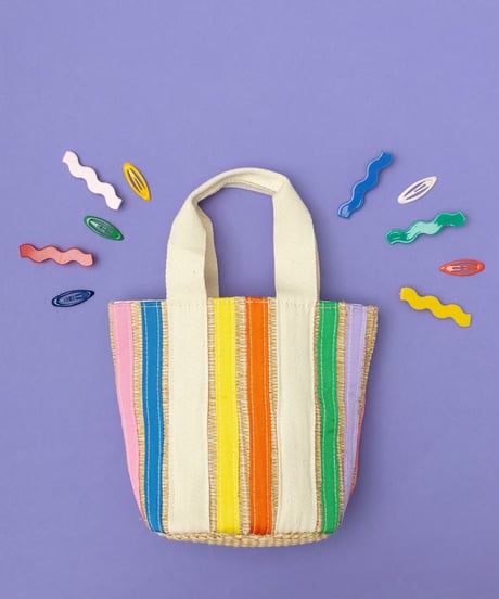 【 LAST1 】MIMI＆LULA - rainbow ribbon basket bag