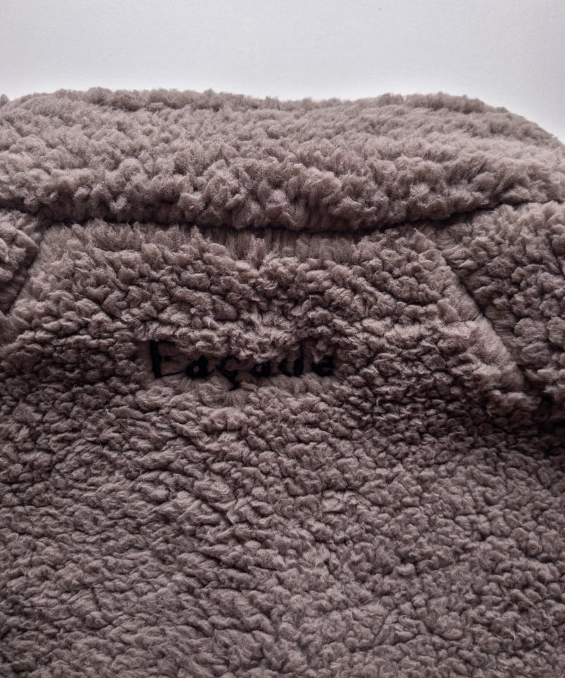 Façade - teddy zip sweater - stone | sounote