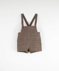 bel&bow オーバーオール bel&bow - checkerboard overall - brown | sounote