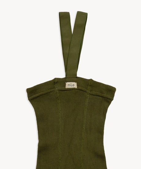 mile - tights with braces - herbal green