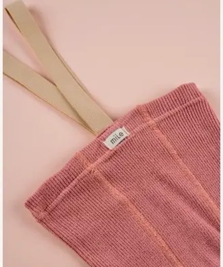 mile - kids’ leggings with braces - vintage rose