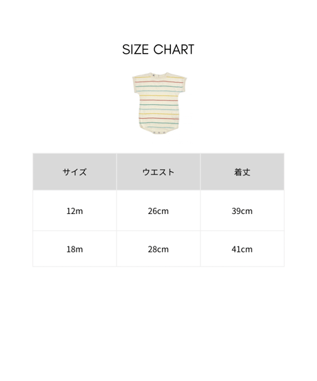 【 LAST1 / 18m 】BaYiRi - botanical stripes body - milk&mini stripes