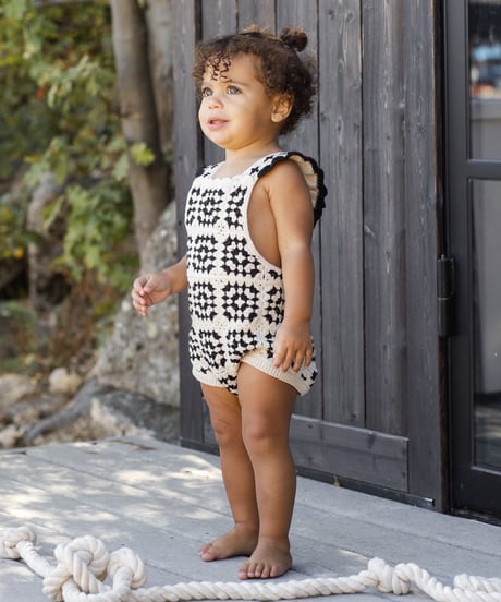 Rylee+Cru -  crochet romper - abstract