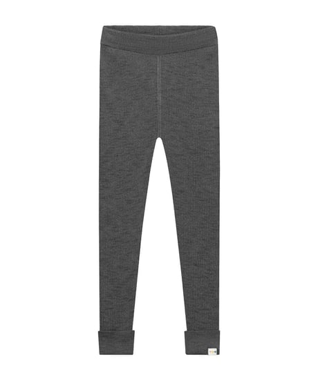 【 LAST1 / 3-4y 】Yuki Kidswear - knitted legging fine rib - charcoal