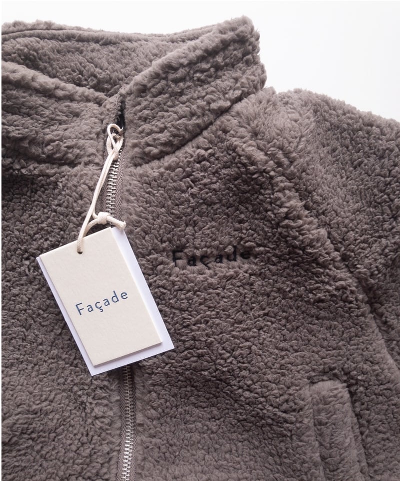 ラスト1点【新品未使用】Facade Teddy Zip Sweater 5y Façade - teddy zip sweater - stone | sounote