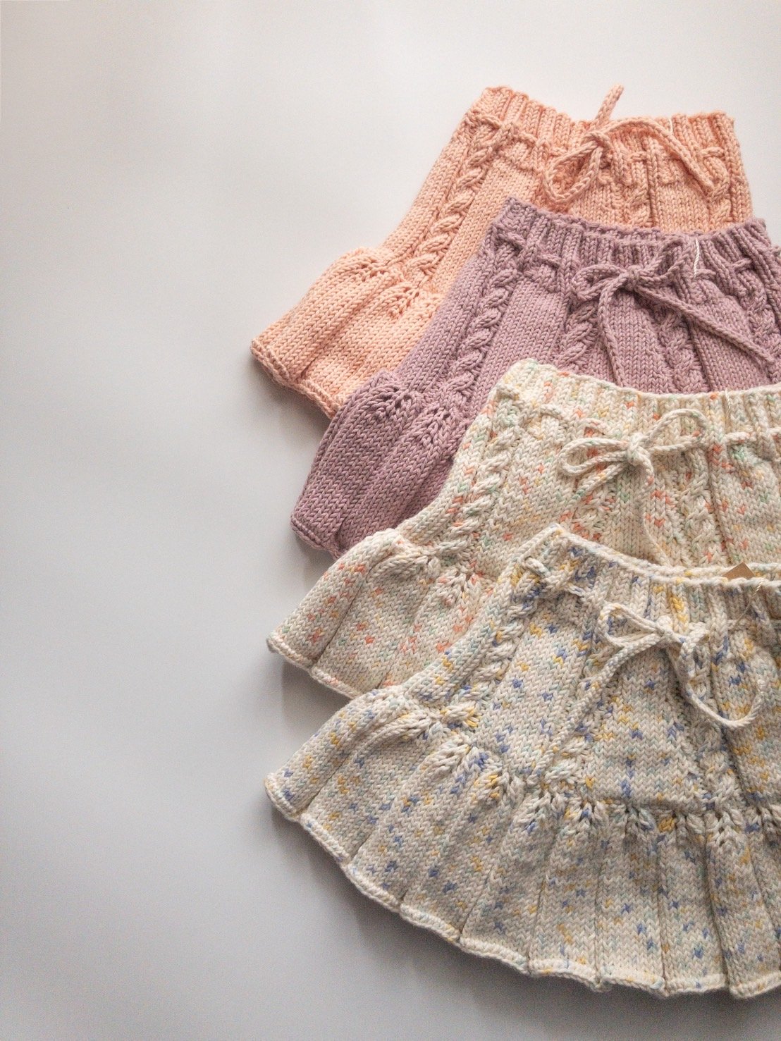 【新品】baby toly ivy skirt ニットスカート　スケポン風 babytoly - ivy skirts - peach | sounote