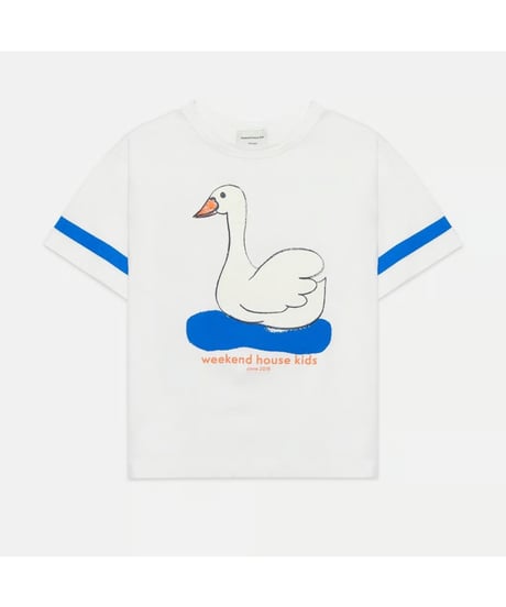 Weekend House Kids - kids swan t-shirt - white