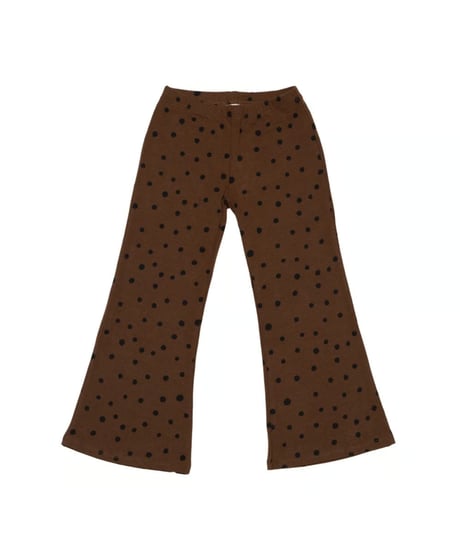 【 LAST1 / 4-5y 】nikas got soul - sunny dots flare pants - brown