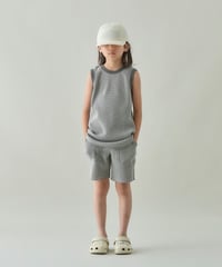 MOUN TEN. -  bicolor waffle tanktop - gray x charcoal