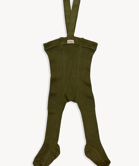 mile - tights with braces - herbal green