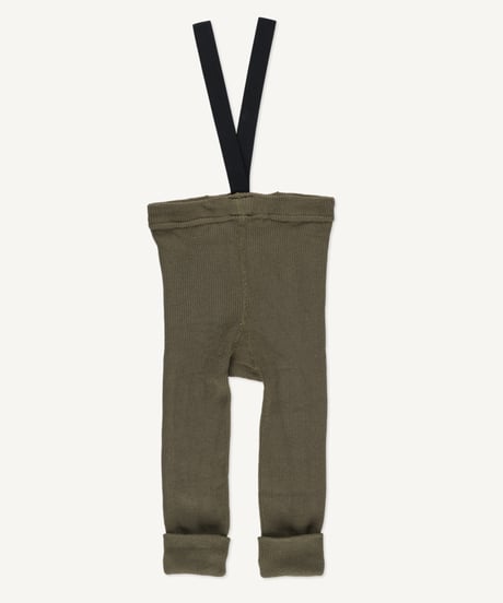 mile - kids’ leggings with braces - herbal green
