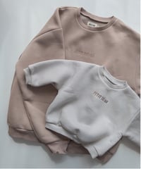 新品】Facade Teddy zip sweater 3-4Y Stone