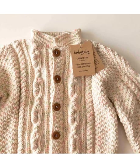 babytoly - cable popcorn cardigans