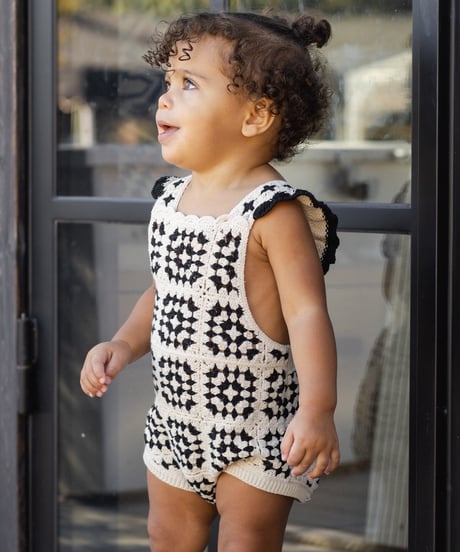 Rylee+Cru -  crochet romper - abstract