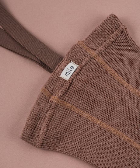 mile - tights with braces - hazelnut
