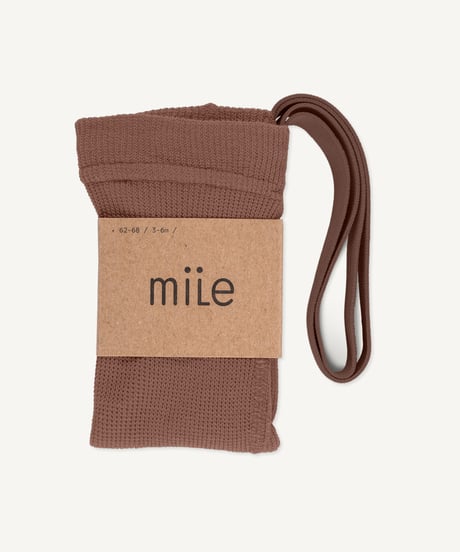 mile - tights with braces - hazelnut