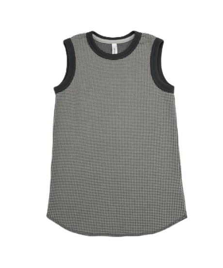 MOUN TEN. -  bicolor waffle tanktop - gray x charcoal