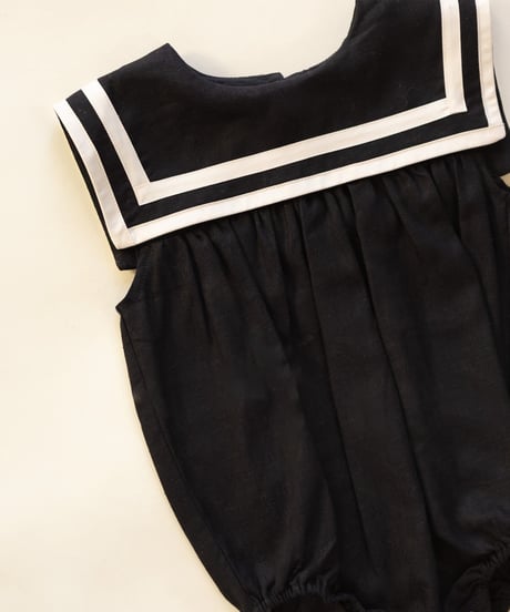 Rylee+Cru -  sailor romper - black