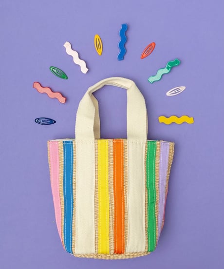 【 LAST1 】MIMI＆LULA - rainbow ribbon basket bag