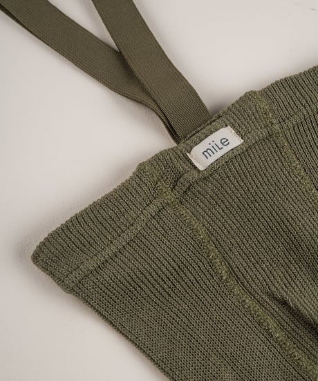 mile - tights with braces - herbal green